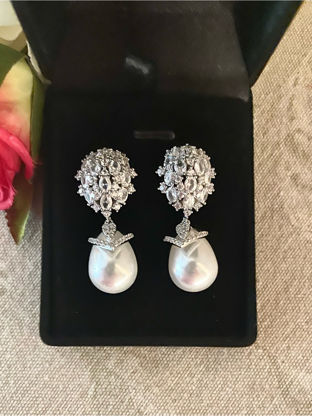 Simulated Pearl Earrings